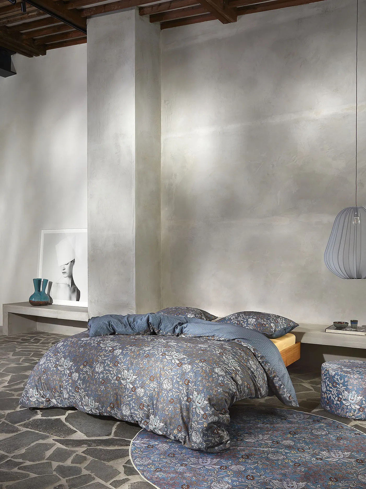 ESSENZA | Tagesdecke - Plaid OPHELIA 135x170cm Midnight Swim | dunkelblau